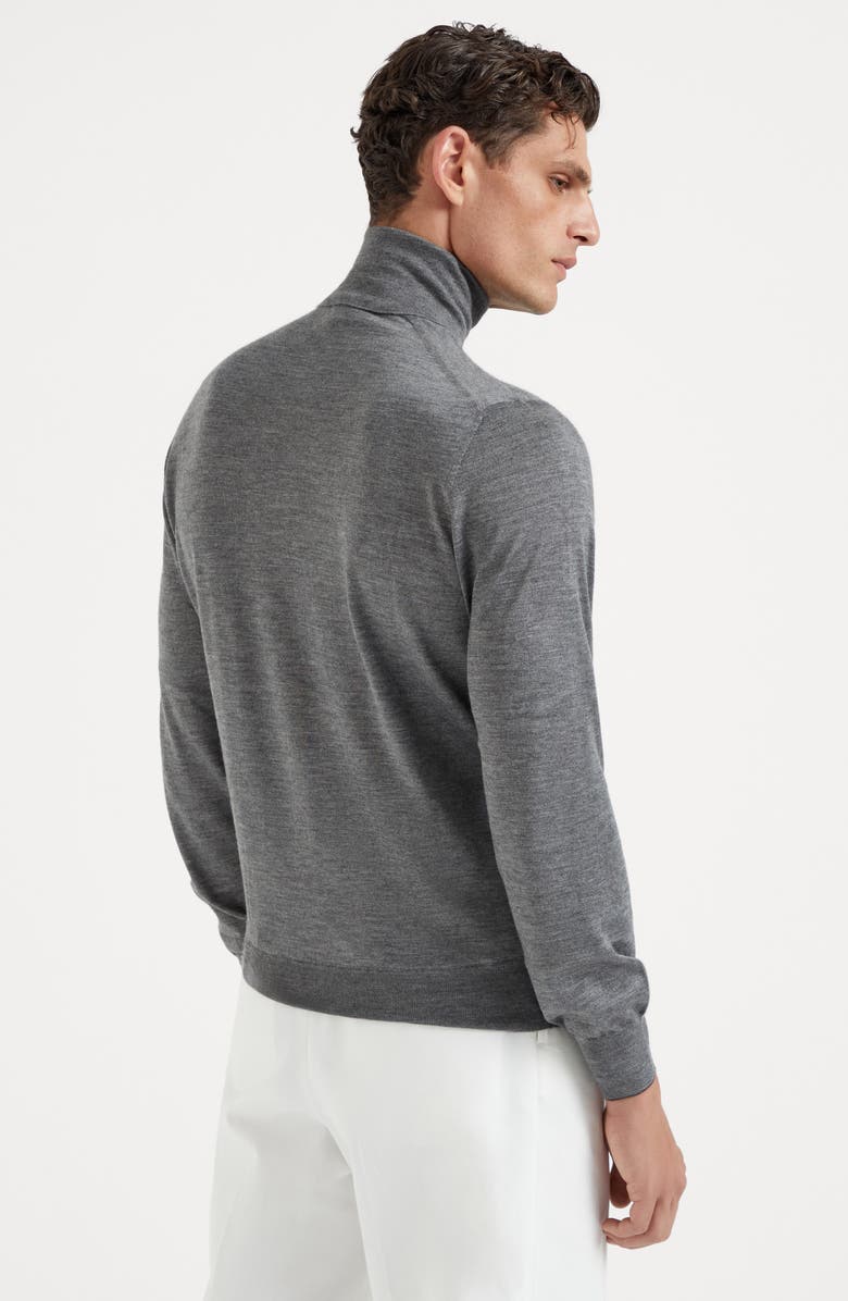 Brunello Cucinelli Cashmere and silk lightweight turtleneck sweater, Alternate, color,