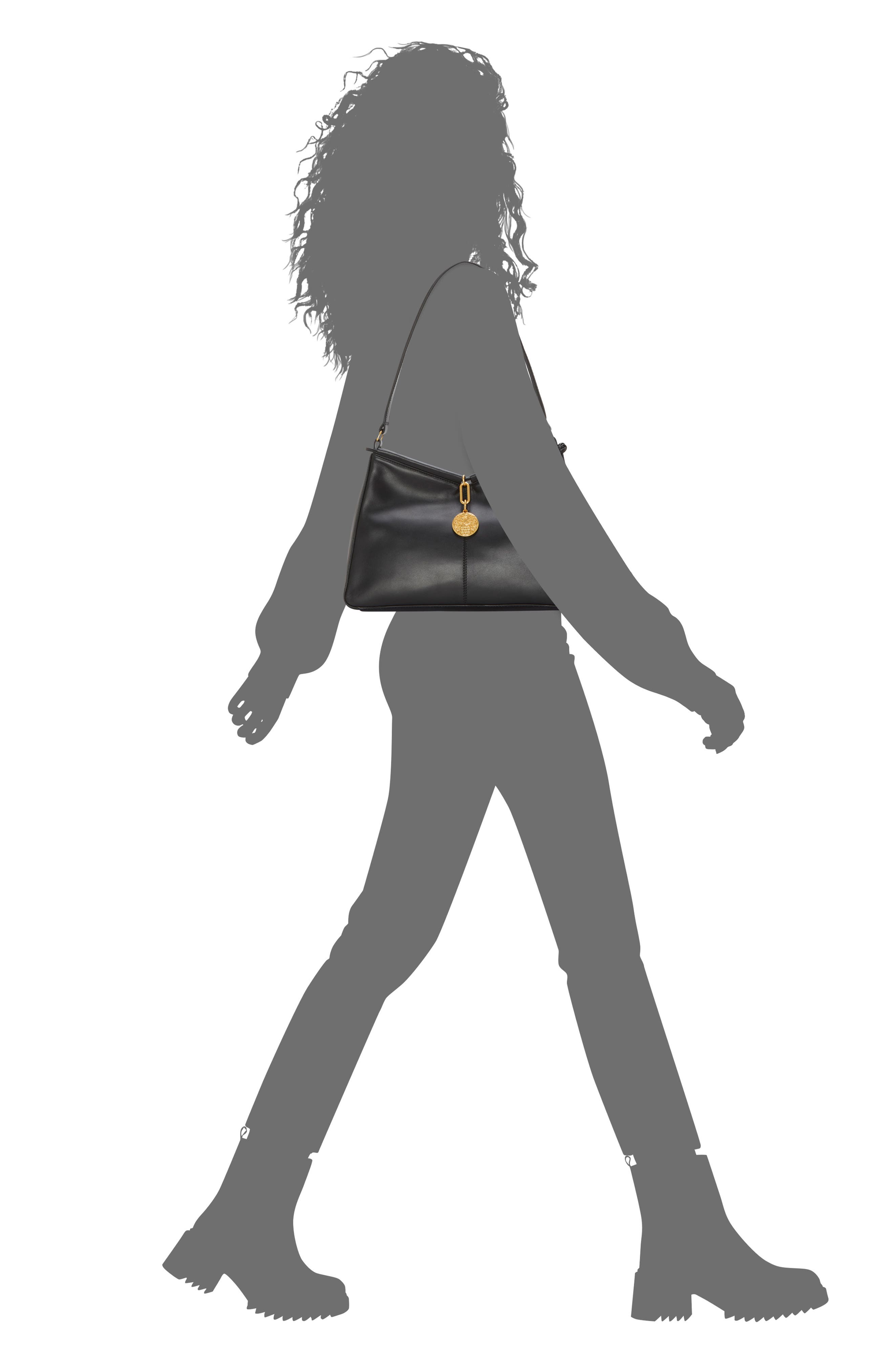 Vince Camuto Maire Leather Shoulder Bag, Alternate, color, 