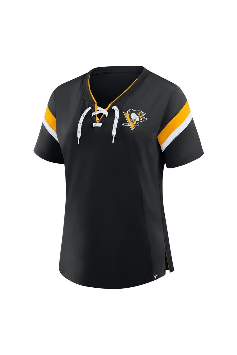 Women's Fanatics Black Pittsburgh Penguins Offside Athena T-Shirt, Alternate, color, Black