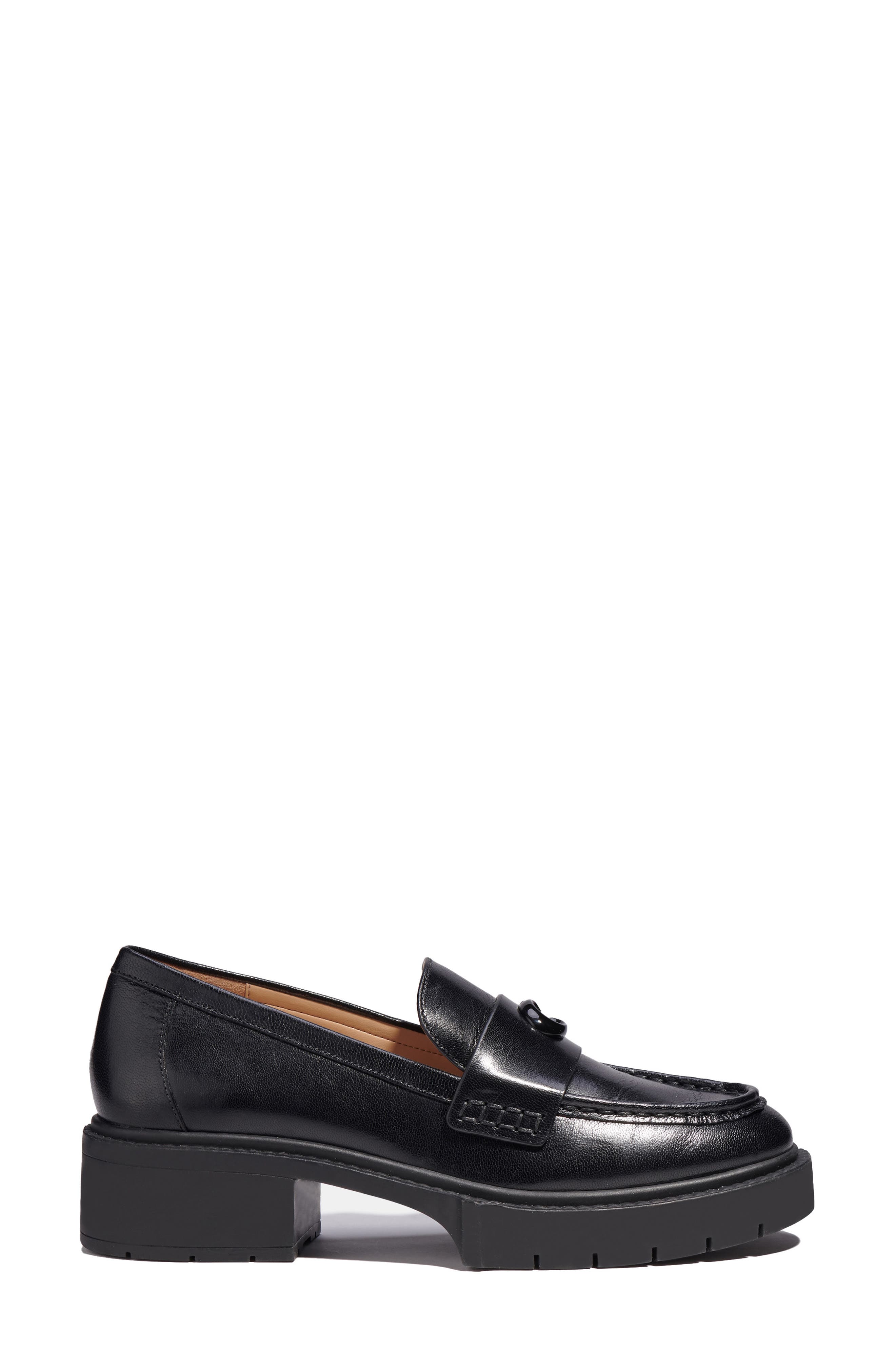 COACH Leah Platform Loafer, Alternate, color, Black
