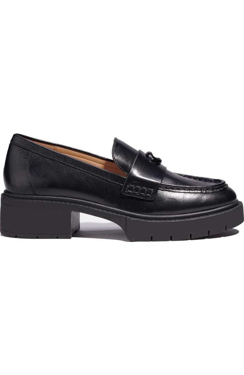COACH Leah Platform Loafer, Alternate, color, Black