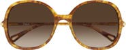 Chloé 57mm Gradient Round Sunglasses