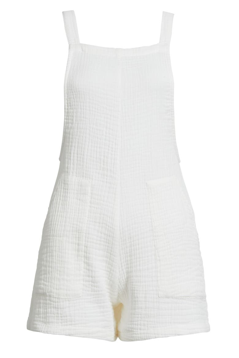 Beach Crush Cotton Gauze Cover-Up Romper, Alternate, color, STENCIL WASH