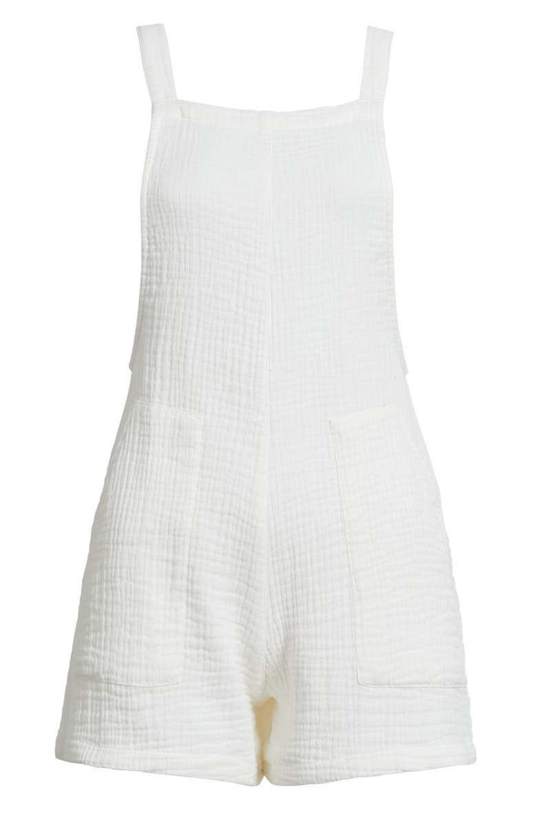 Billabong Beach Crush Cotton Gauze Cover-Up Romper, Alternate, color, Stencil Wash