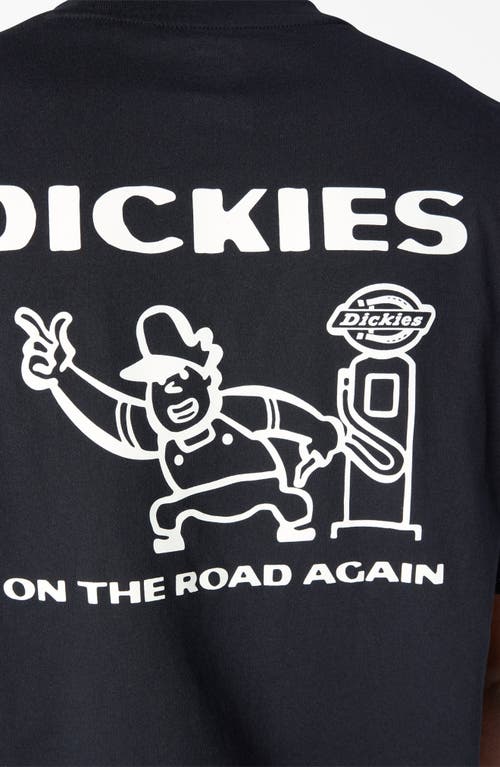 Dickies Burns Logo Cotton Graphic T-shirt In Black