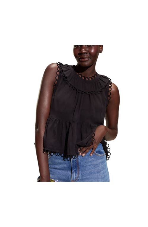 Cynthia Rowley Annabelle Sleeveless Blouse In Black