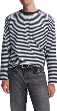 rag & bone Boxy Striped Long Sleeve T-Shirt