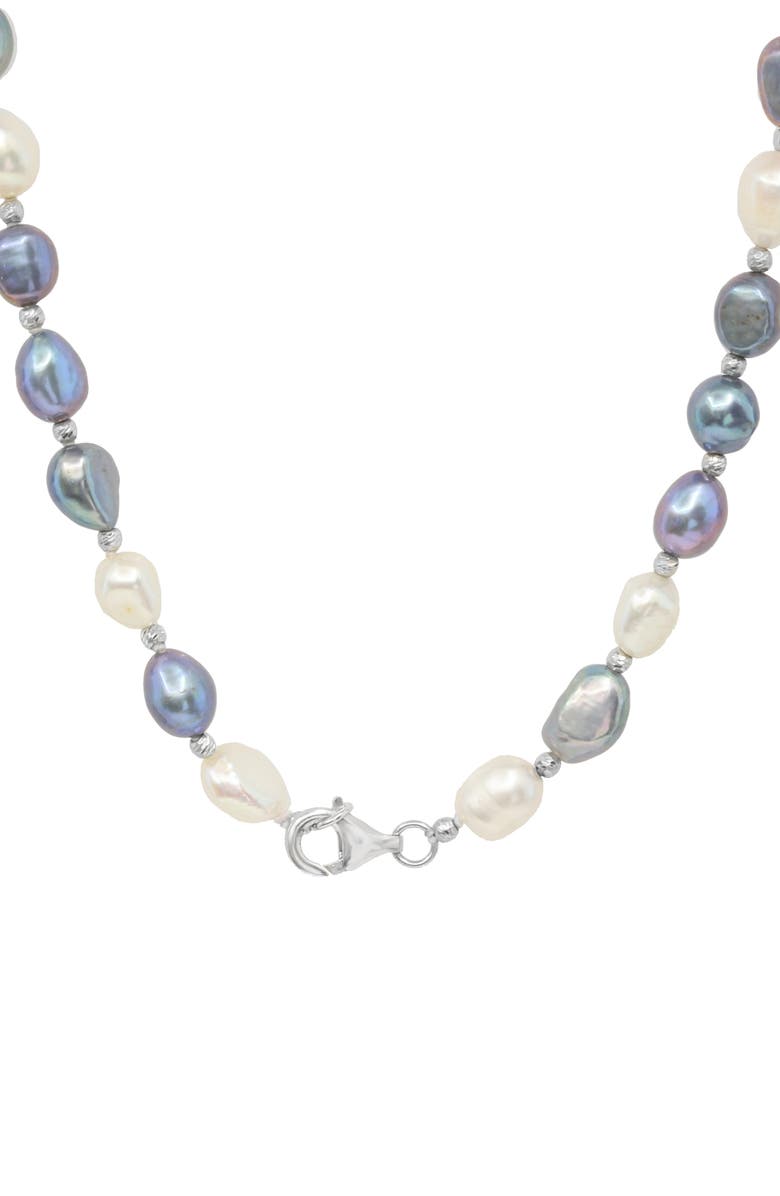 EFFY Sterling Silver Freshwater Pearl Necklace, Alternate, color, Grey