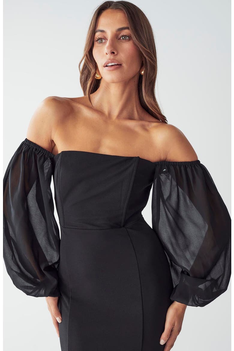 Kyra Maxi Dress, Alternate, color, Black