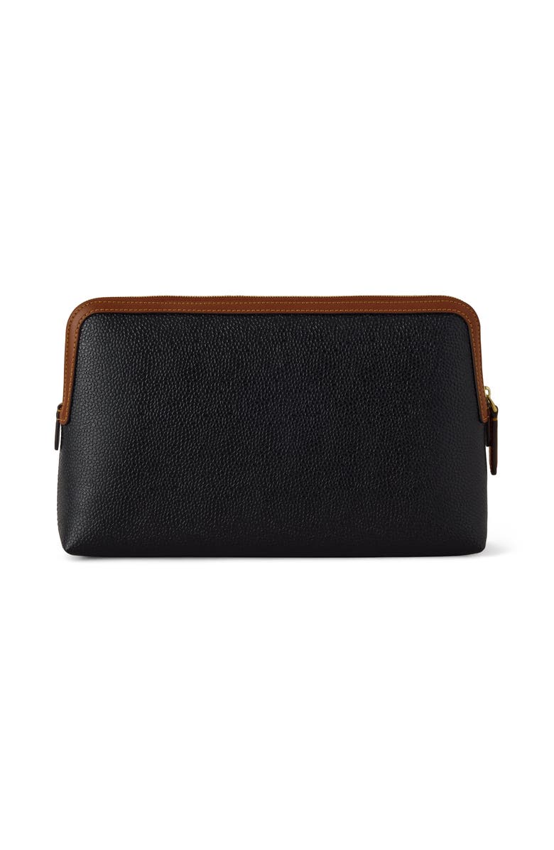 Mulberry Medium Cosmetic Pouch, Alternate, color, Black-Cognac