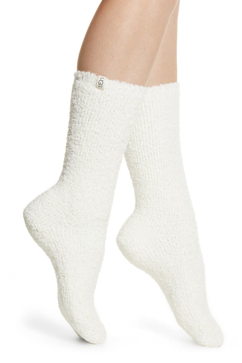 Alice Cozy Gripper Socks, Main, color, WHITE