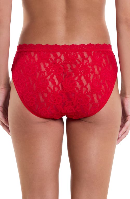 Hanky Panky Signature Lace V-front High Cut Briefs Red In Red