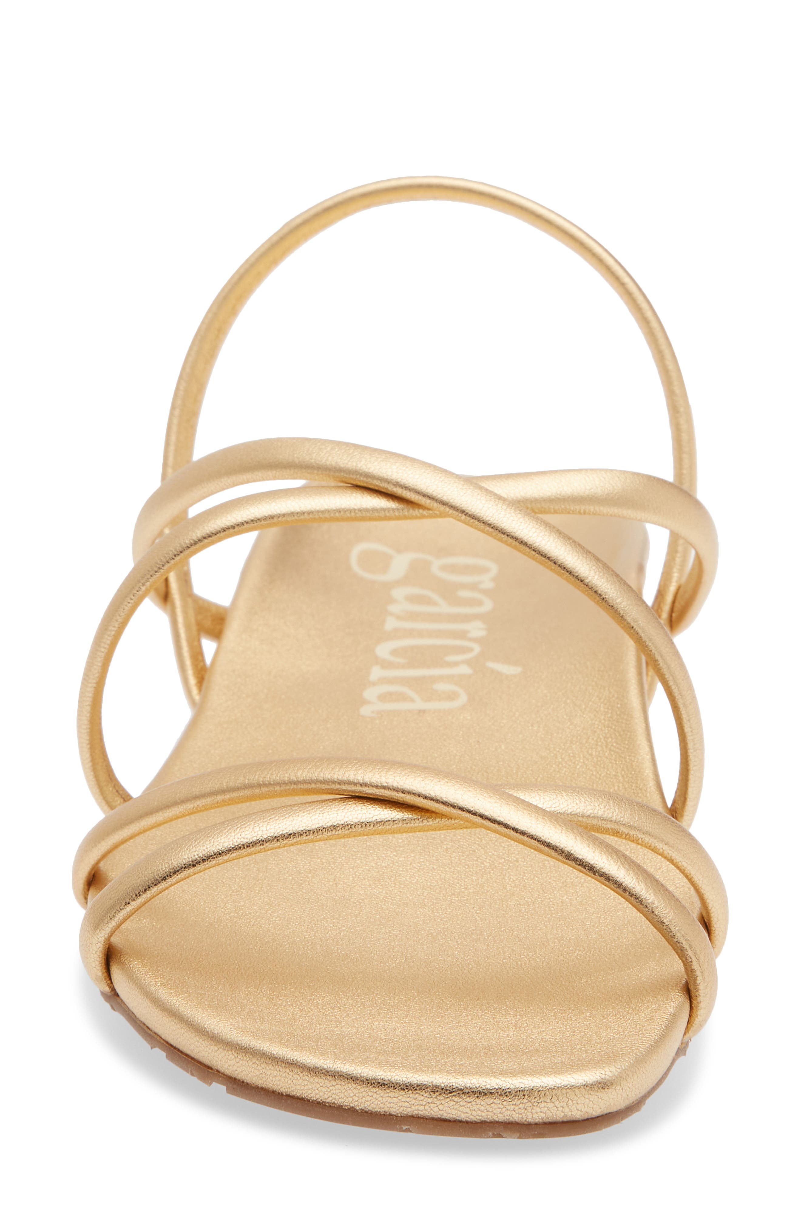Biddy Strappy Sandal, Alternate, color, GOLD NAPPA