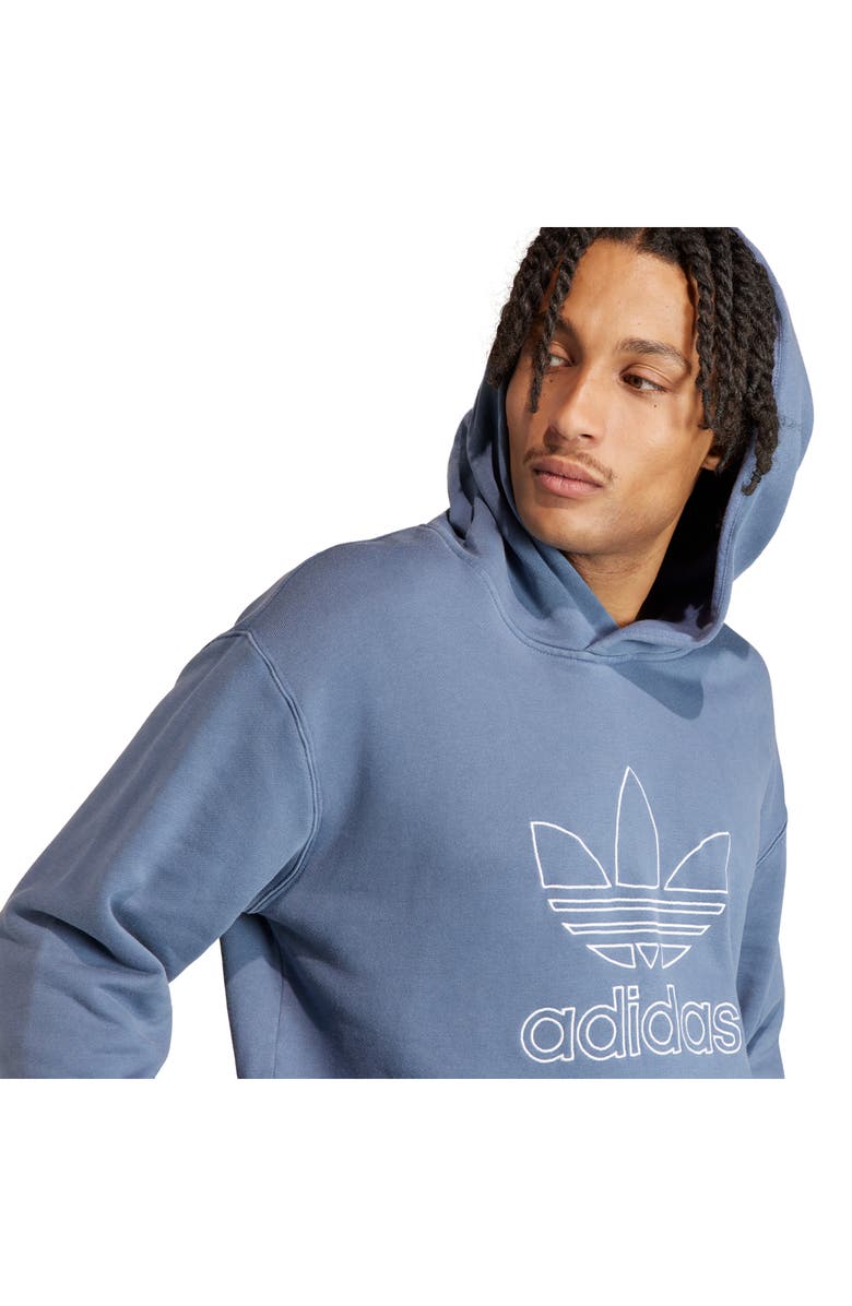 adidas Adicolor Trefoil Outline Cotton French Terry Hoodie, Alternate, color,