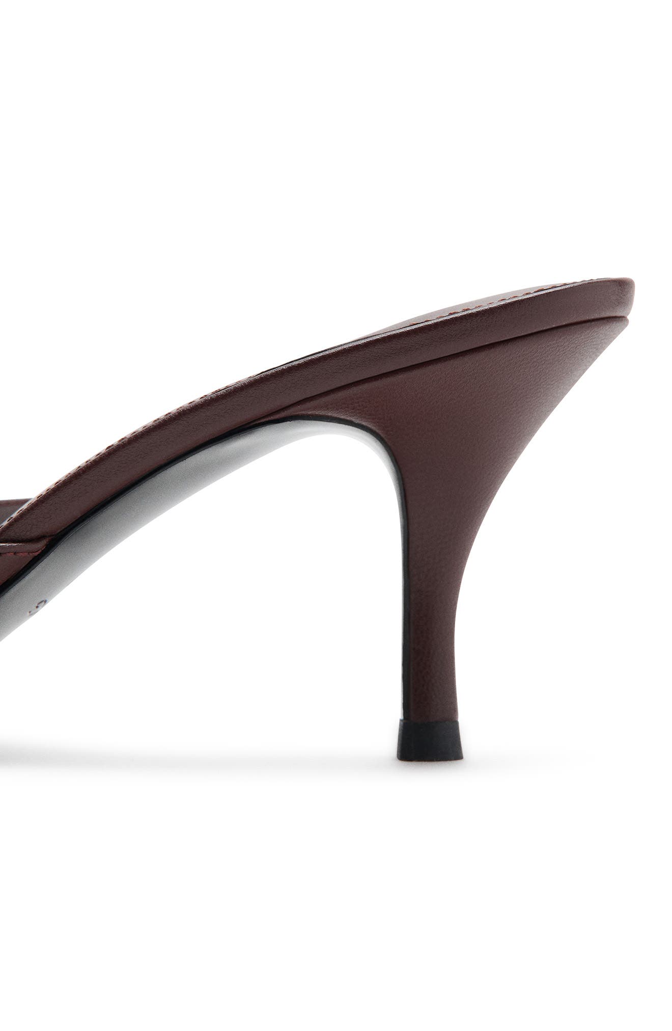 Metallic Detail Faux Leather Slide Sandal, Alternate, color, BURGUNDY