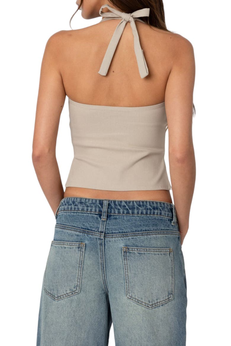 Dara Halter Top, Alternate, color, BEIGE