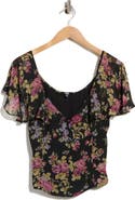 PAIGE Kiko Floral Button Front Top