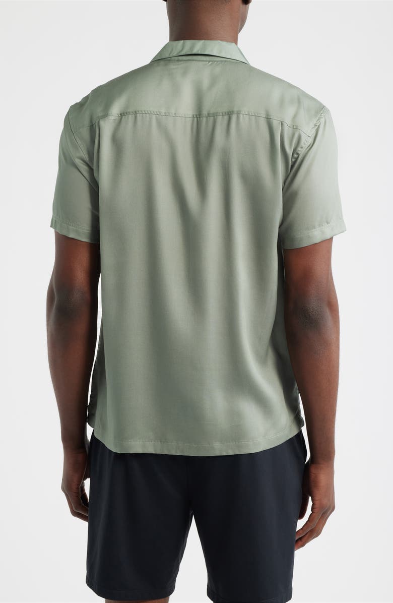 Boardies Oasis Palms Print Camp Shirt, Alternate, color, Olive