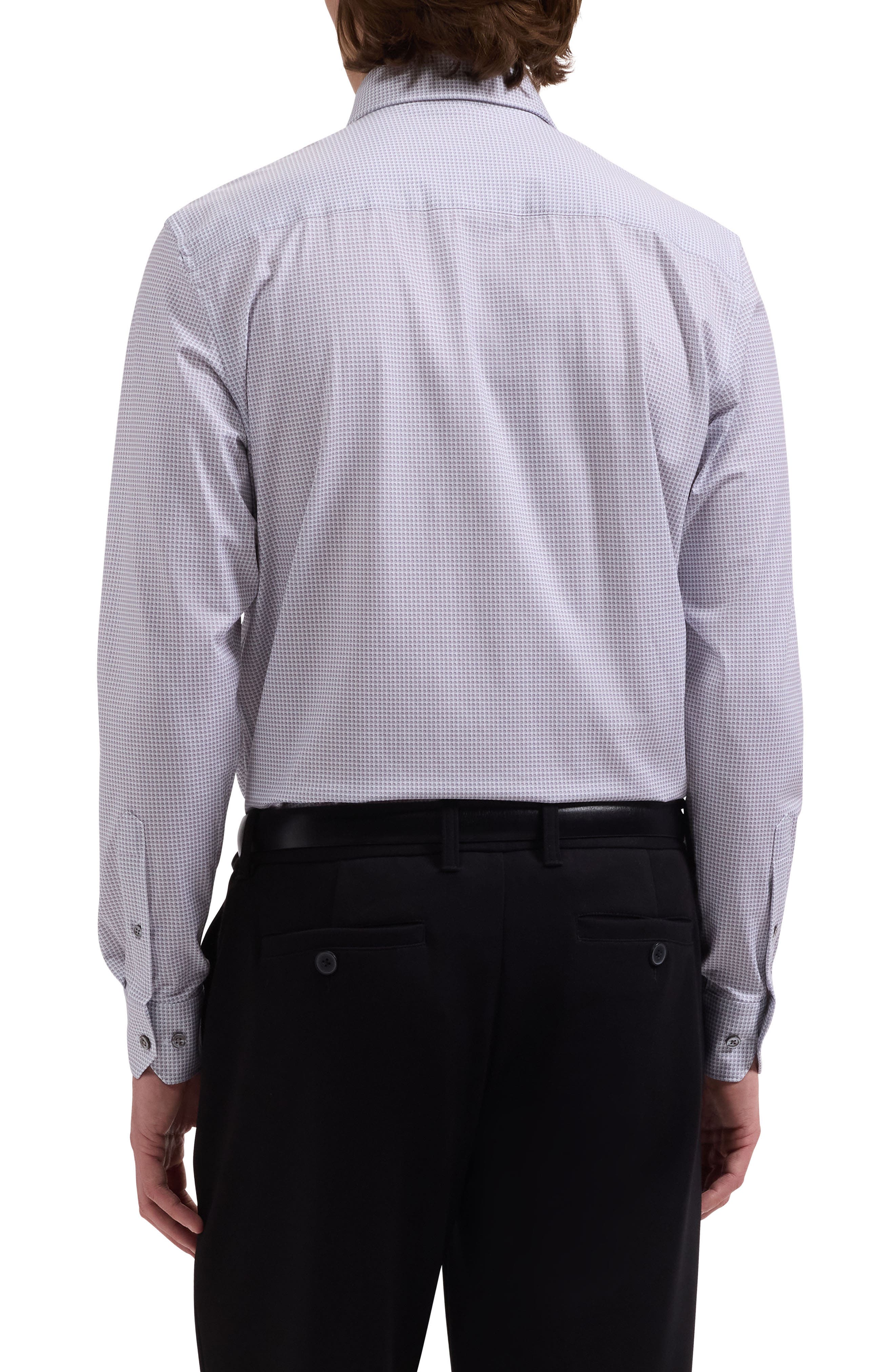 Devon OoohCotton Optical Grid Print Button-Up Shirt - image 2