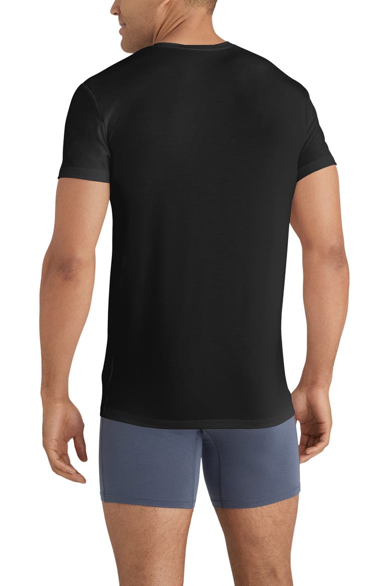 3-Pack Second Skin Stay Tucked V-Neck Undershirts, Alternate, color, BLACK WHITE DRESS BLUES