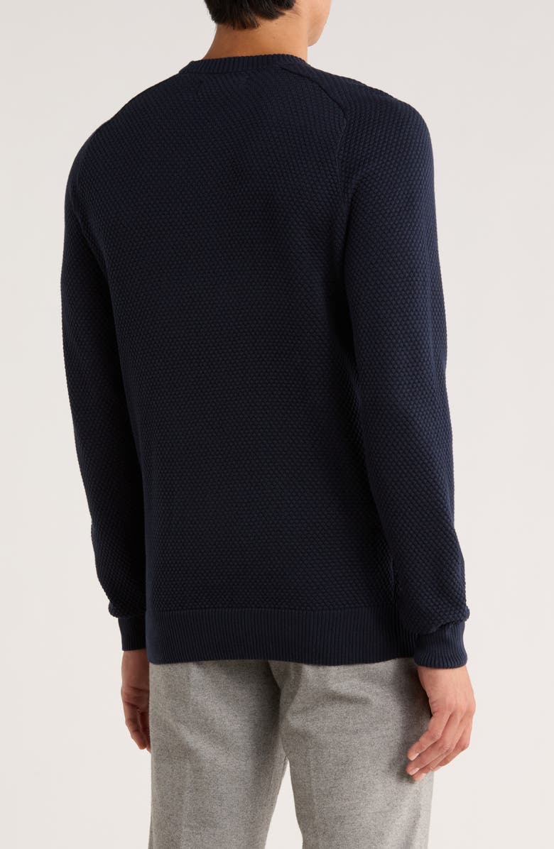 Original Penguin Bubble Stitch Crewneck Sweater, Alternate, color, Dark Sapphire