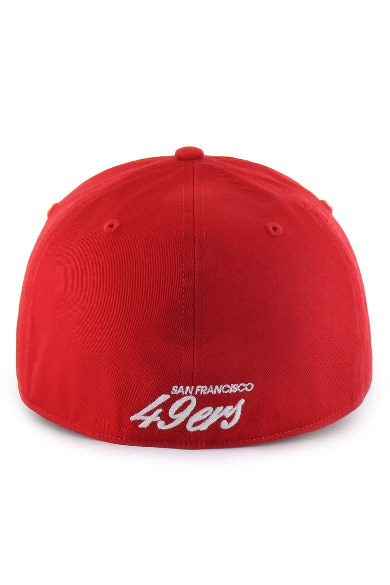 Men's '47  Scarlet San Francisco 49ers Foundational Franchise Fitted Hat, Alternate, color, Scarlet