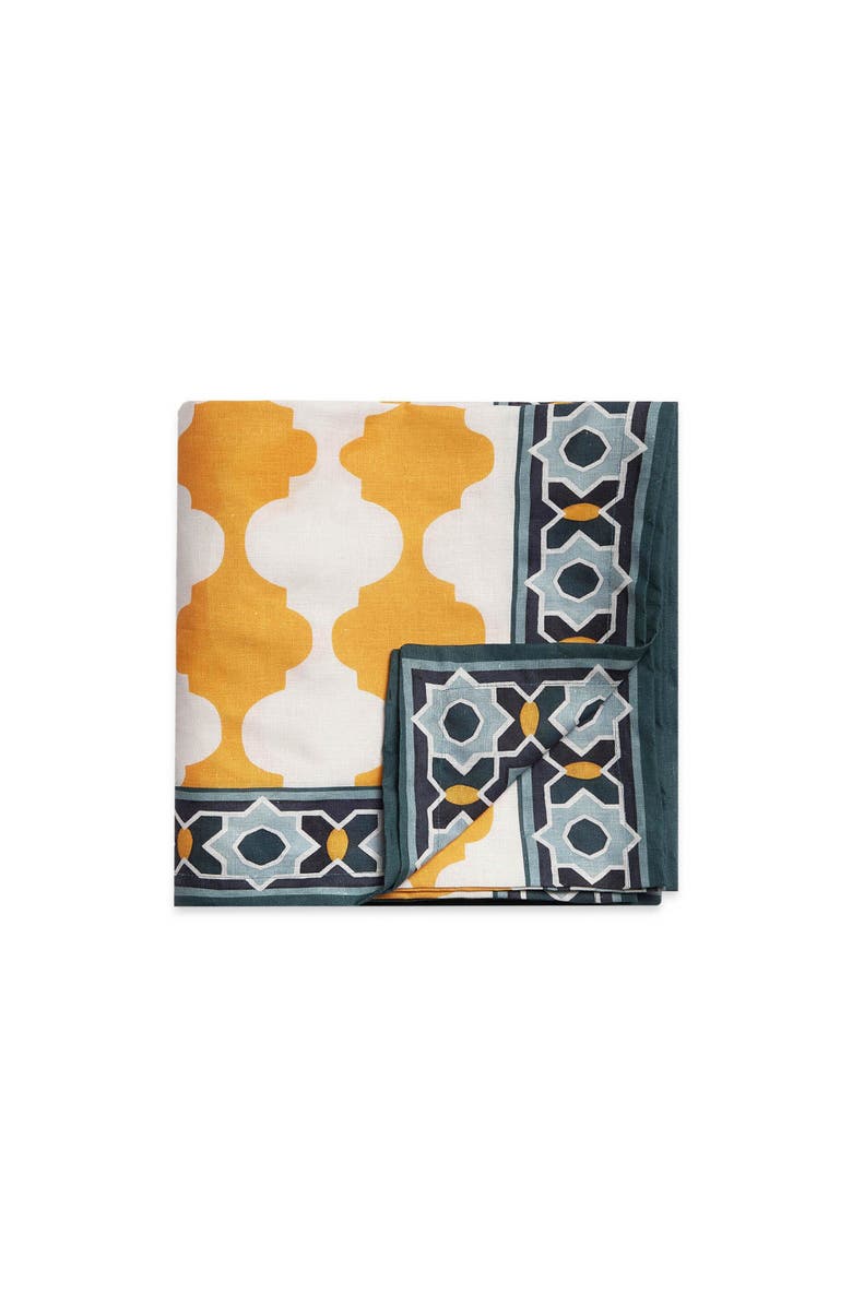 La DoubleJ Medium Tablecloth, Main, color, Plaza Medium Tablecloth Yellow
