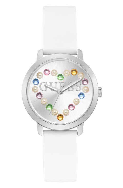 Devotion Silicone Strap Watch, 36mm