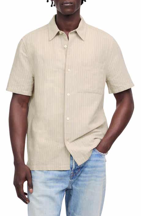 Madewell Short Sleeve Linen & Cotton Button-Up Shirt