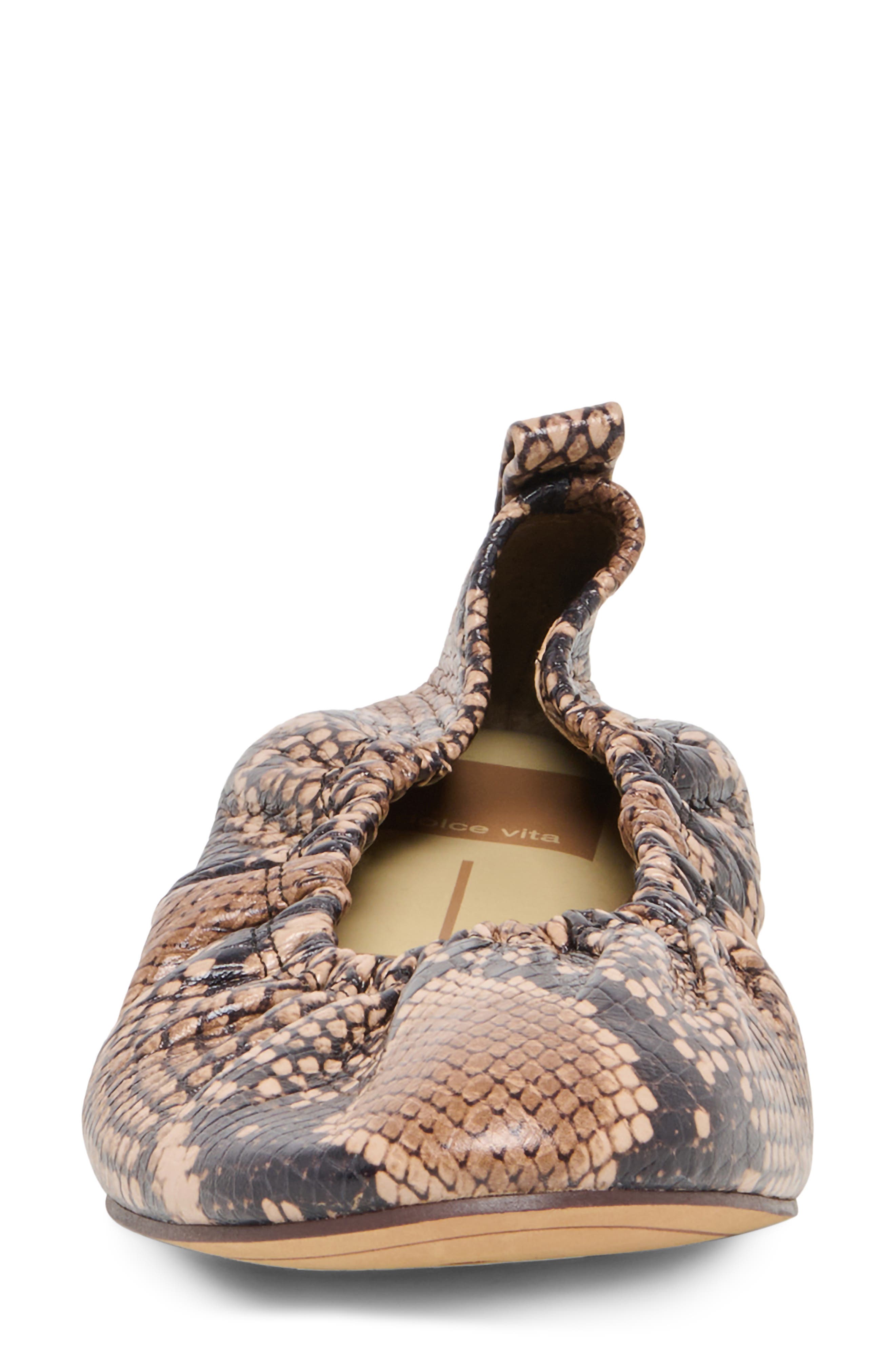 Conrad Ballet Flat, Alternate, color, BLUSH/SNAKE EMBOSSED LEATHER