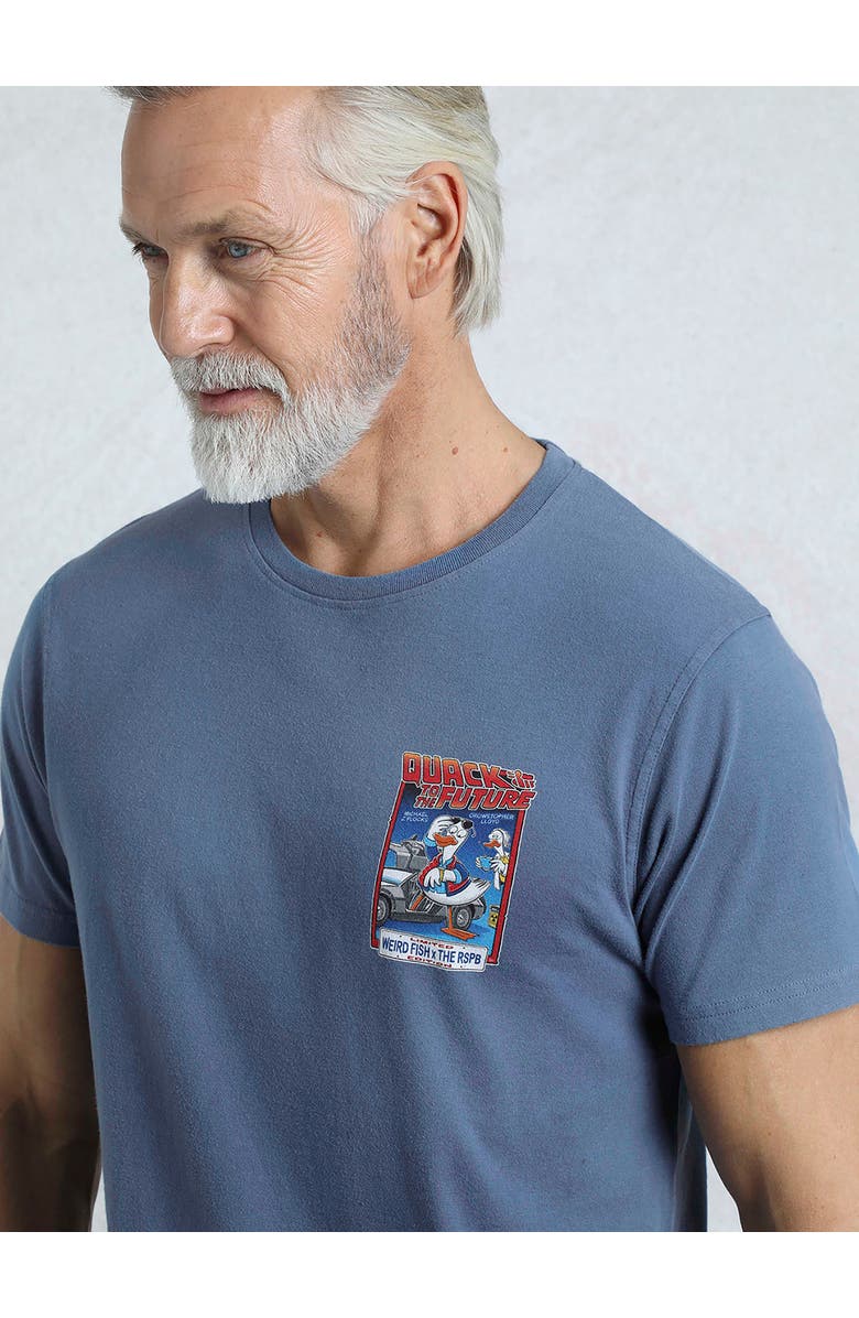 Weird Fish Quack To The Future RSPB Artist T-Shirt, Alternate, color, Mid Blue