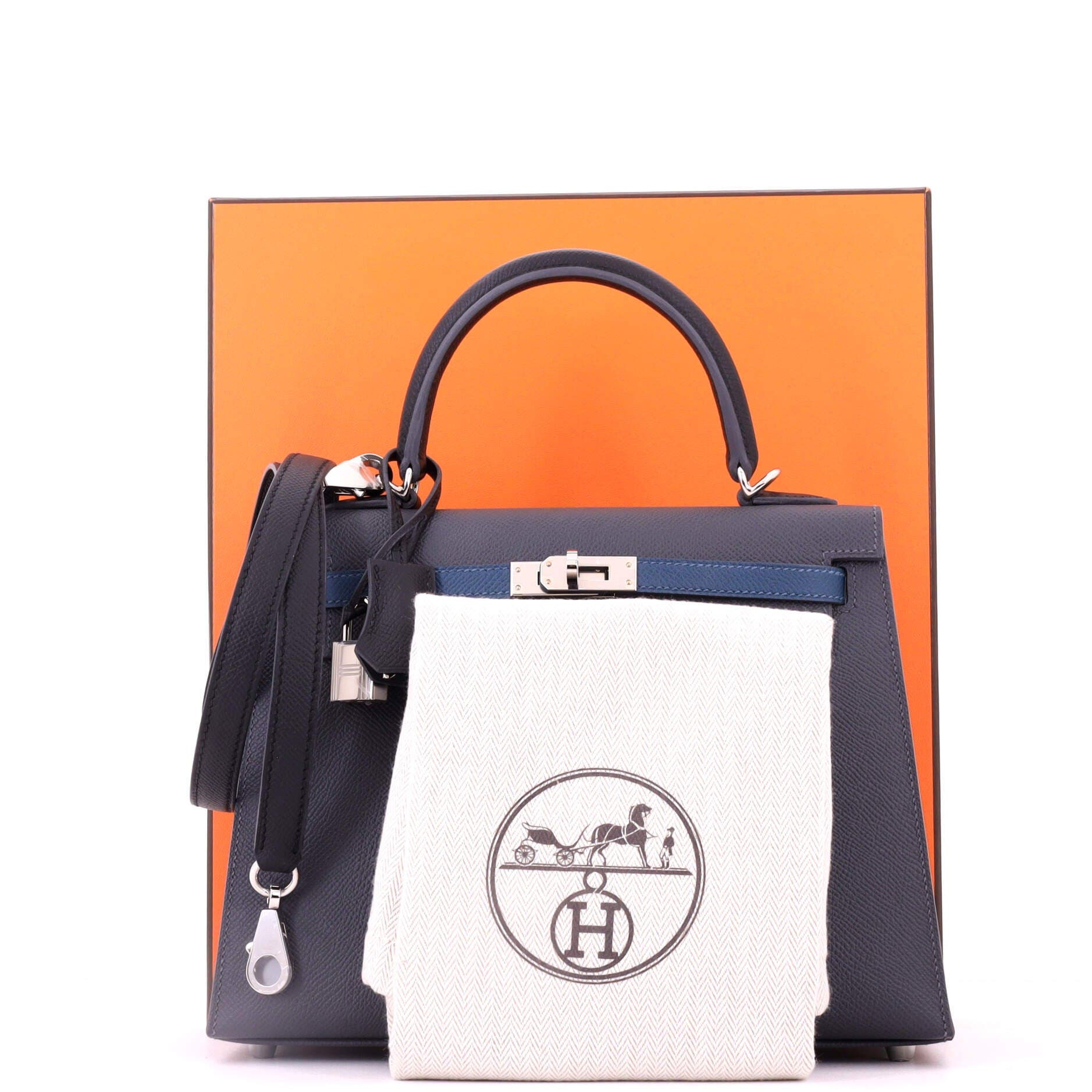 Kelly Handbag Bicolor Epsom With Palladium Hardware 25, Alternate, color, Grey