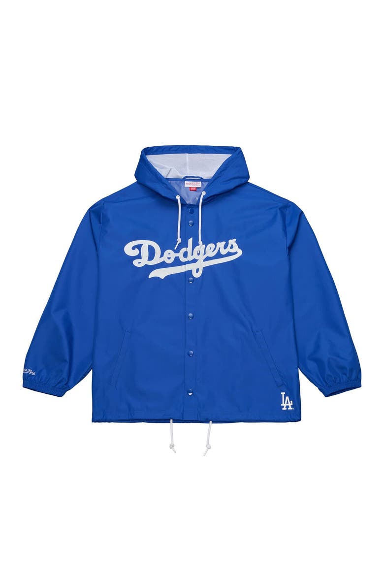 Men's Mitchell & Ness  Royal Los Angeles Dodgers Full-Snap Hooded Coaches Jacket, Main, color, Royal
