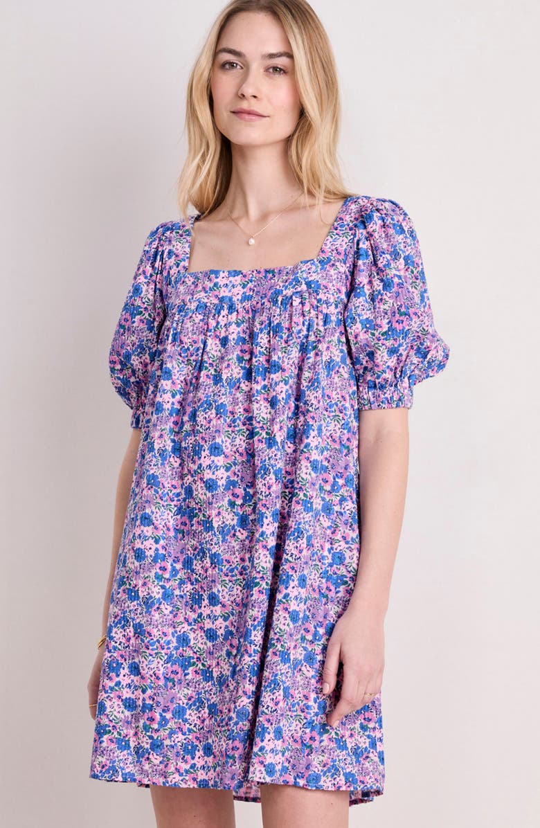 vineyard vines Puff Sleeve Seersucker Dress, Alternate, color, Helen Floral Sm