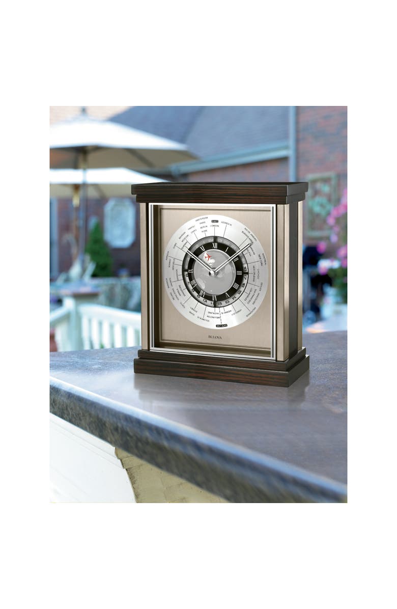 Bulova Clocks Wyndmere World Time Table Clock, Alternate, color, 