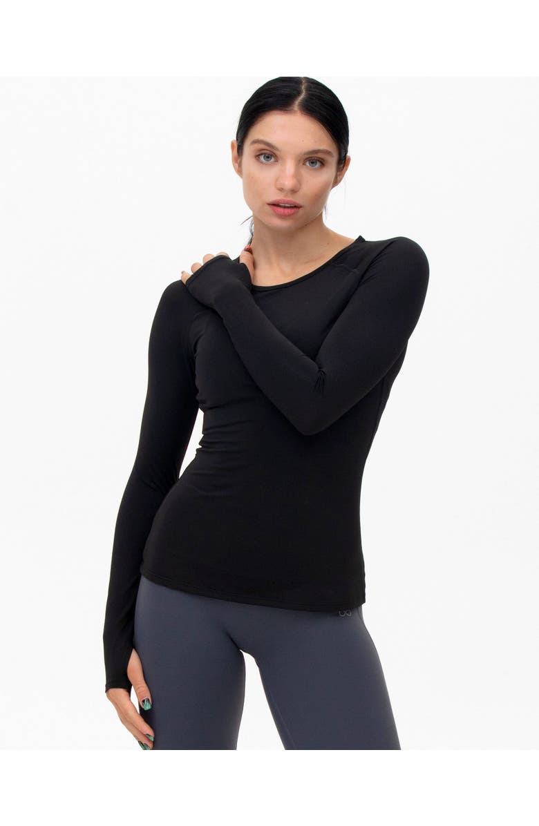 Rebody Active Citizen Compression Long Sleeve Top, Main, color, Onyx