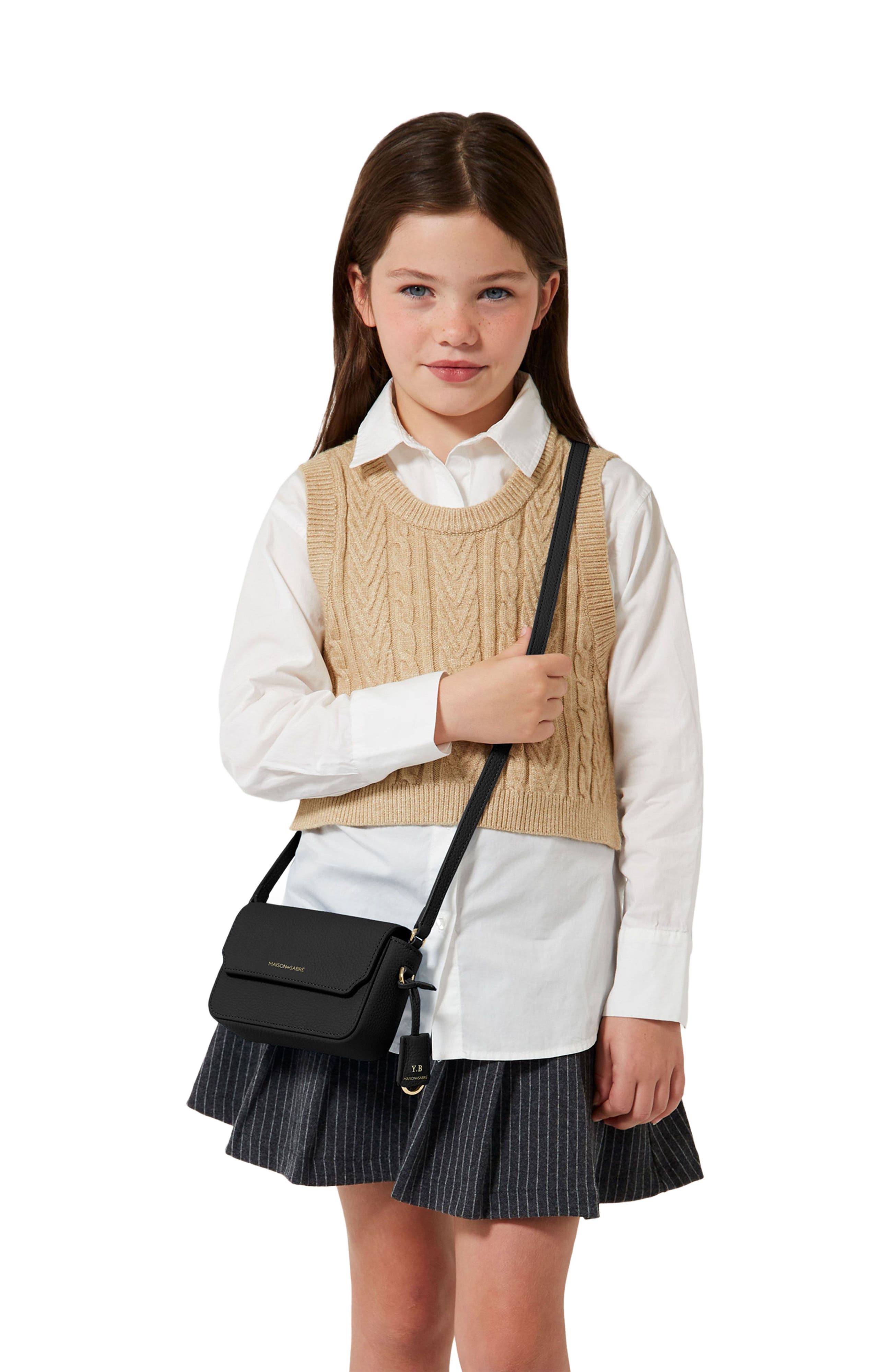 MAISON de SABRÉ Micro Leather Flap Bag, Alternate, color, 