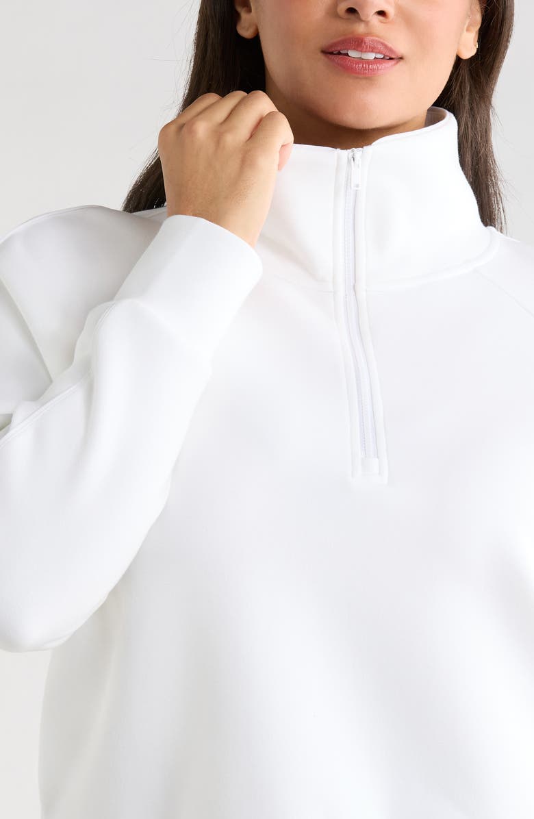Zella Sporty Half-Zip Pullover, Alternate, color, White