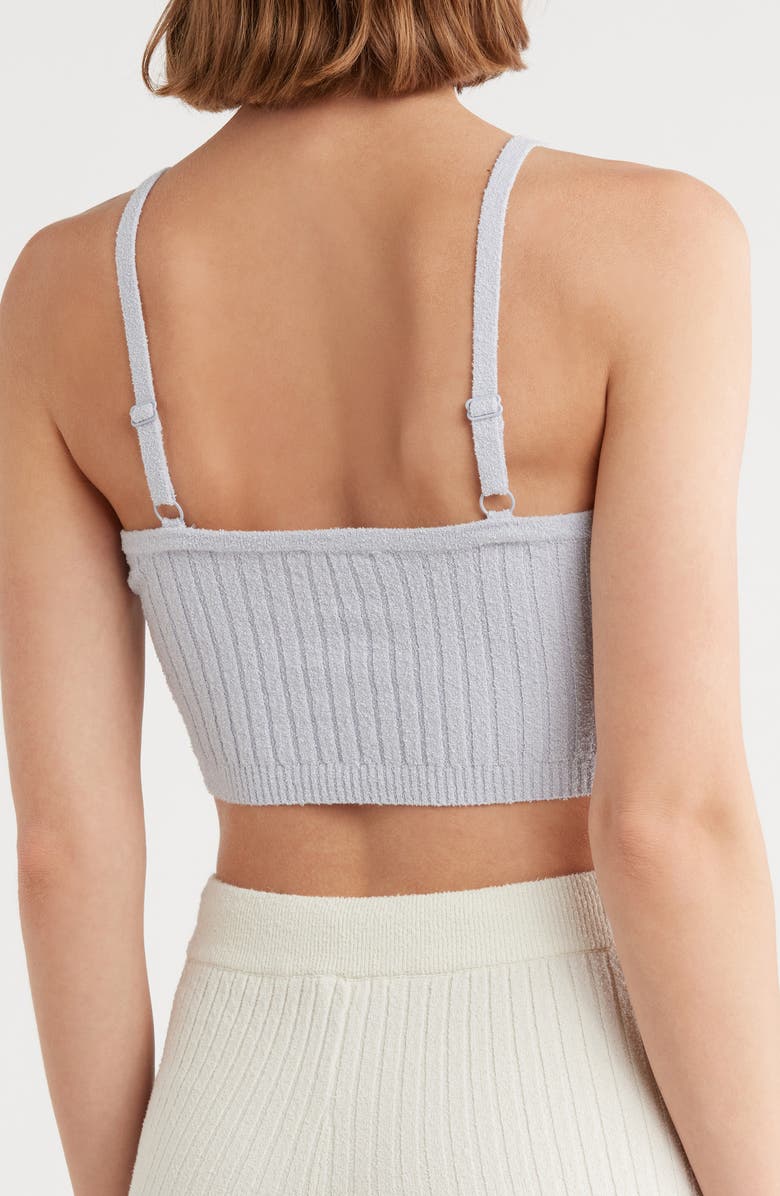 Good American Terry Rib Tube Bralette, Alternate, color, Glass