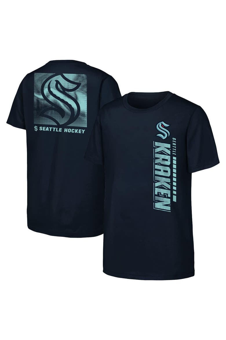 Youth  Navy Seattle Kraken Atmosphere T-Shirt, Alternate, color, Navy