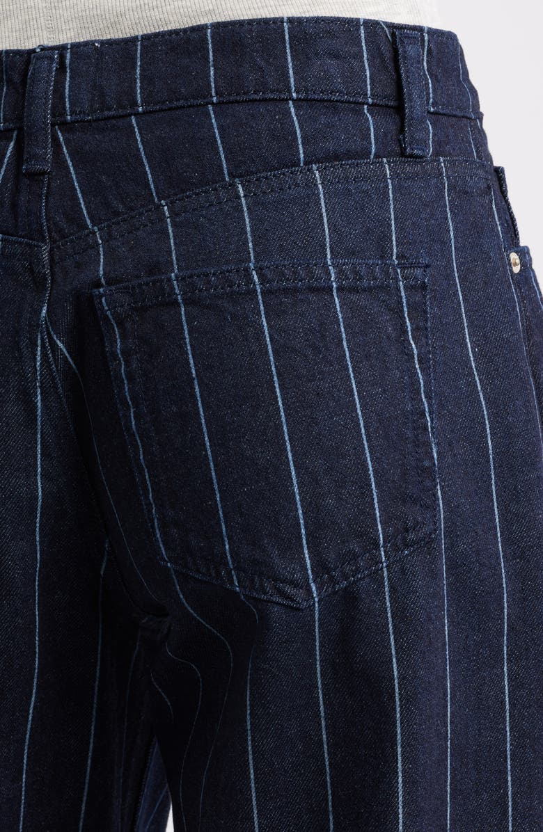Reformation Cary Wide Leg Jeans, Alternate, color, Pinstripe Lake