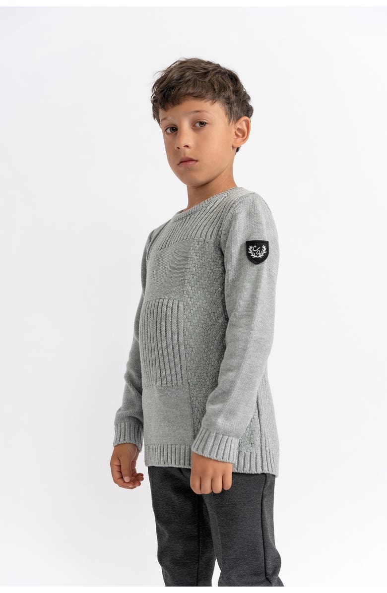 Charlotte & George Multi Knit Long Sleeve Sweater, Alternate, color, Ink