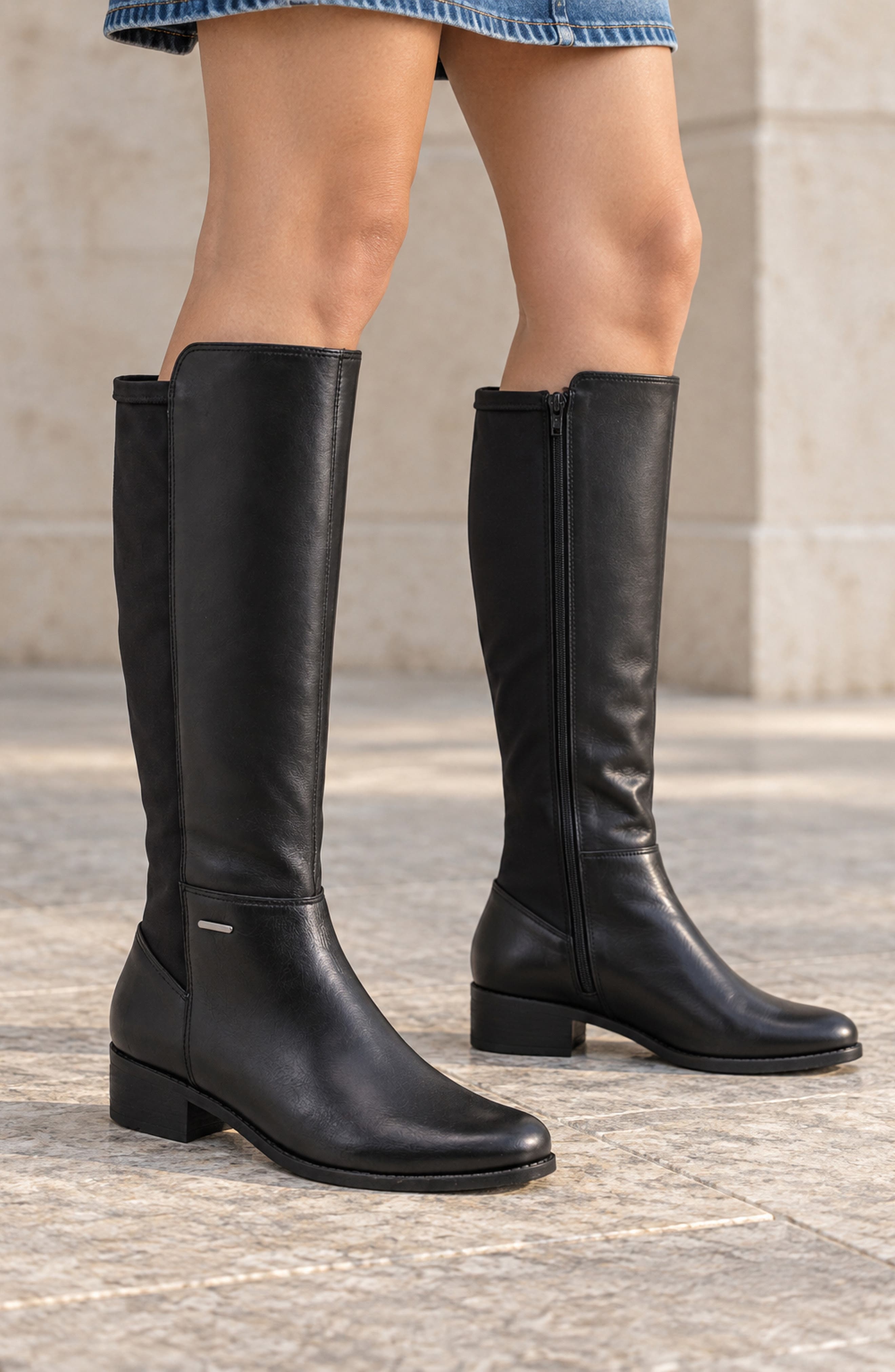Oliver Leather Knee High Boot