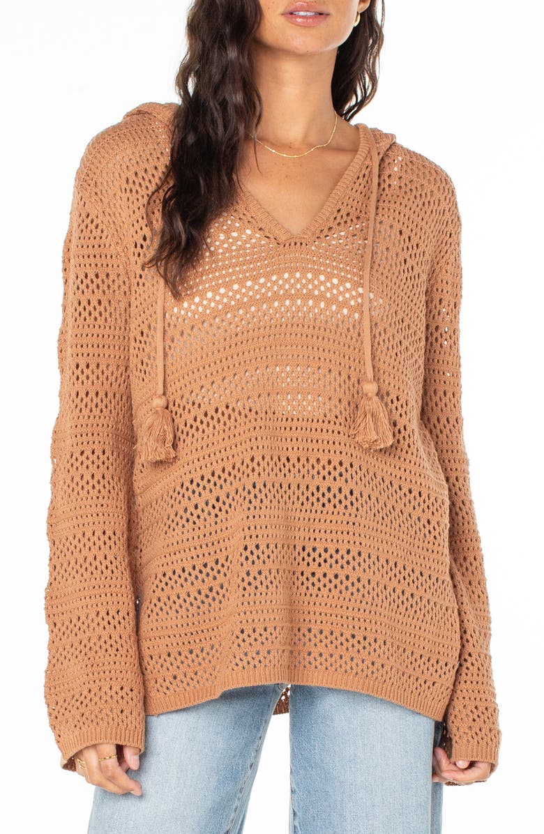Roxy Hippie Love Open Stitch Hoodie, Main, color,