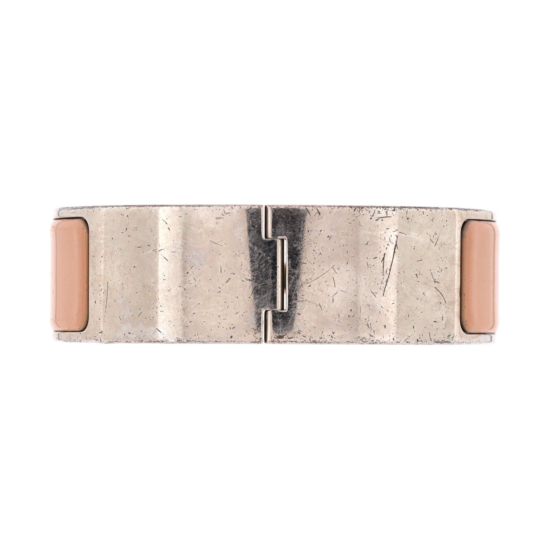 Pre-Owned Hermes Clic H Bracelet Enamel Wide, Alternate, color, Neutral