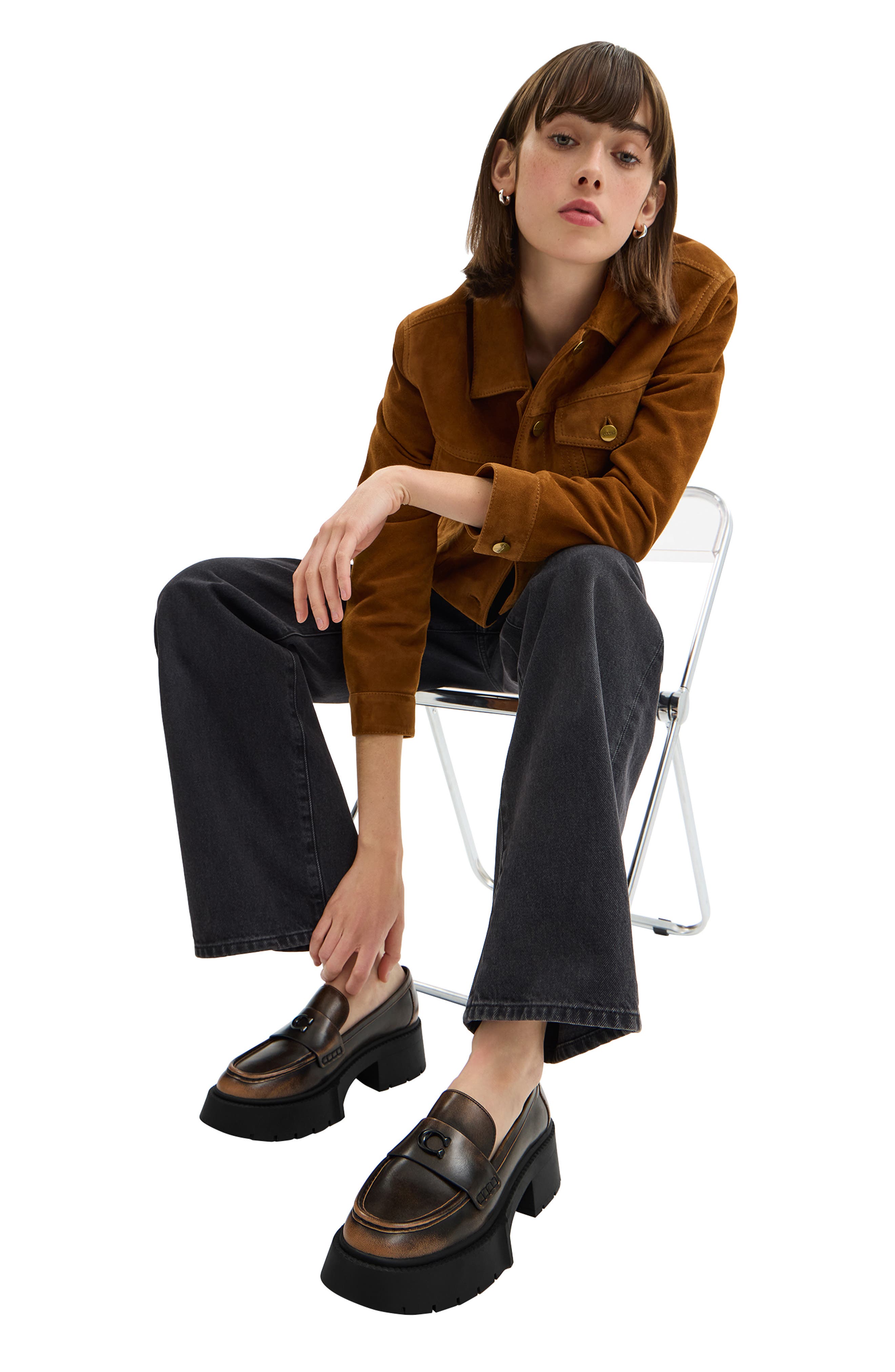 COACH Leah Platform Loafer, Alternate, color, 