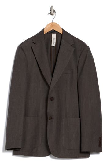 Calvin Klein Herringbone Two-button Sport Coat In Brown