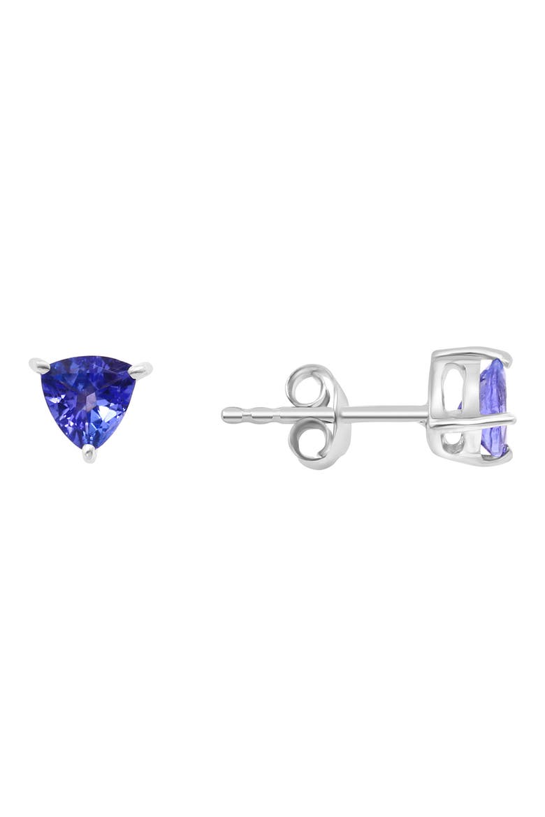 Sterling Silver Tanzanite Stud Earrings, Alternate, color, PURPLE