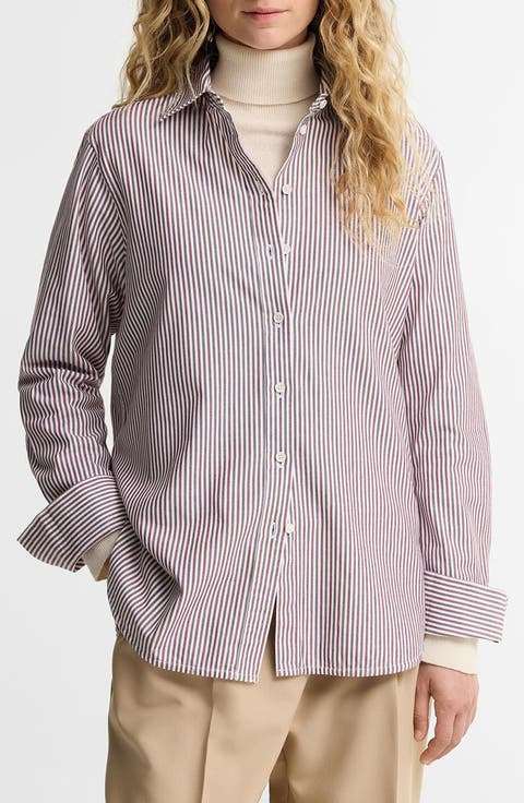 May Striped Cotton Blend Shirt