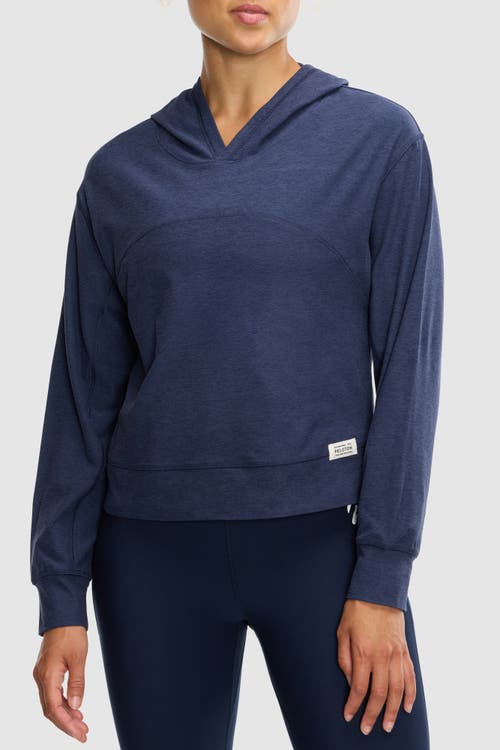 Peloton Dreamblend Curved Yoke Pullover Hoodie In Blue